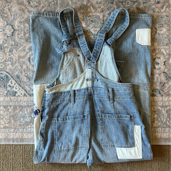 Anthropologie Pilcro Patchwork Overalls - Picture 2 of 5